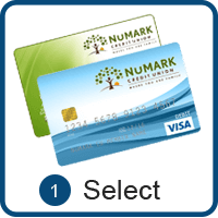 NuMark debit card and credit card