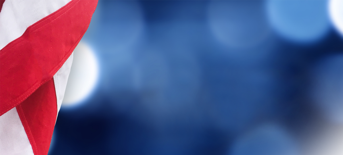 Flag and blue background