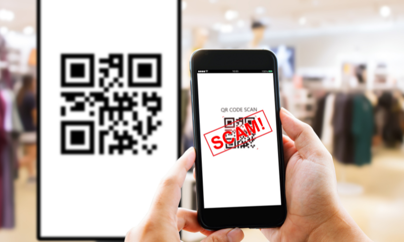Be aware of fake QR codes