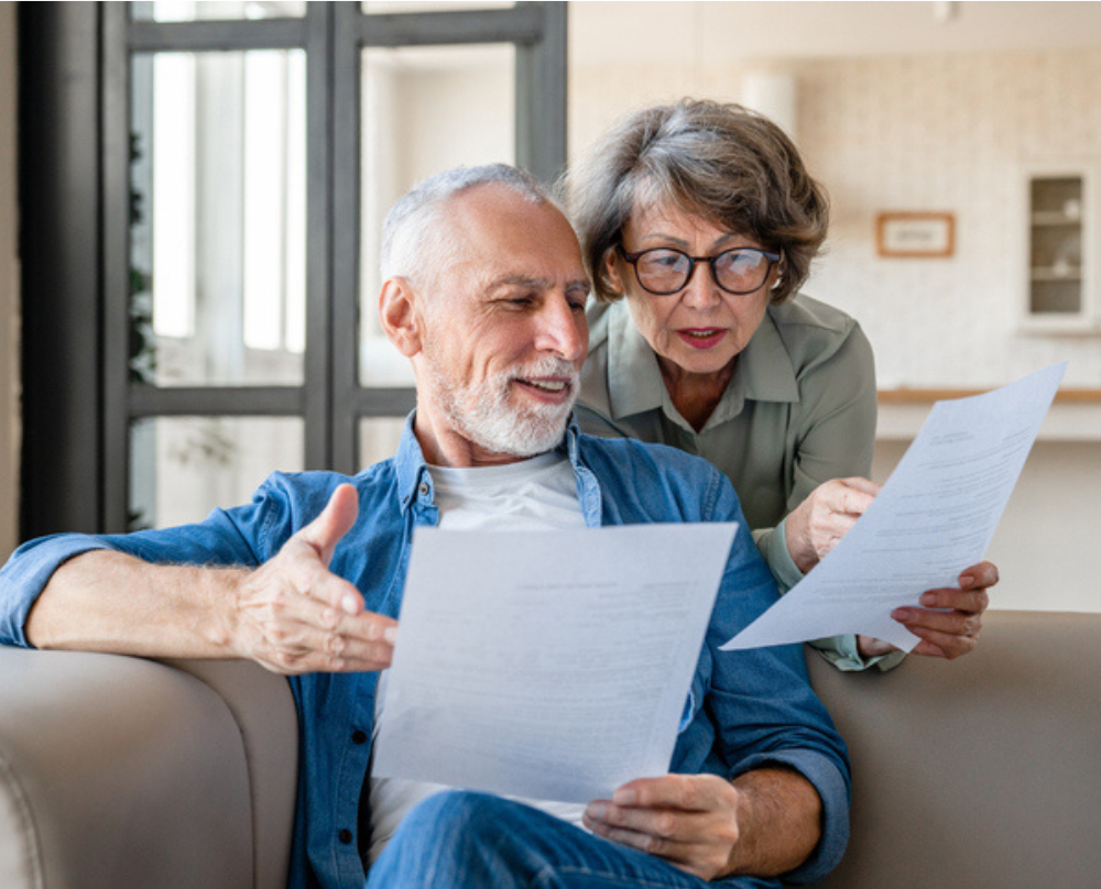Couple Reading a letter