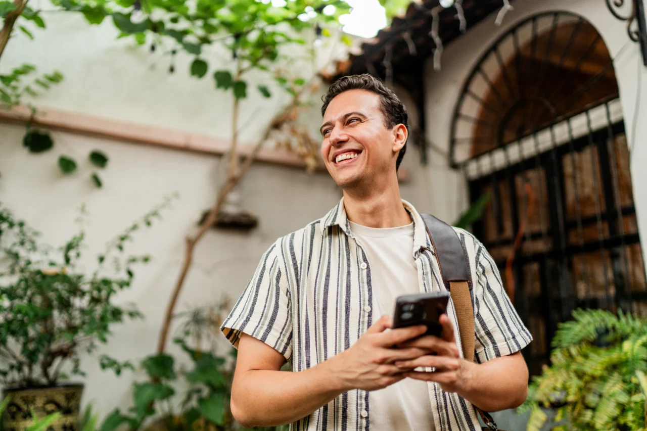 Man holding phone