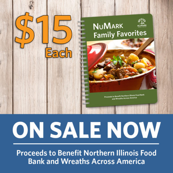NuMark Family Favorites Cookbook available at any NuMark Credit Union branch