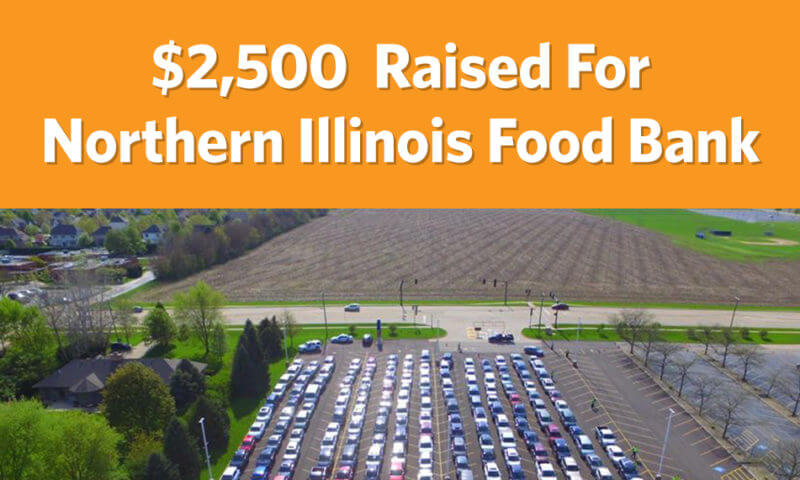 We raise 2500 for Northern Illinois Food Bank