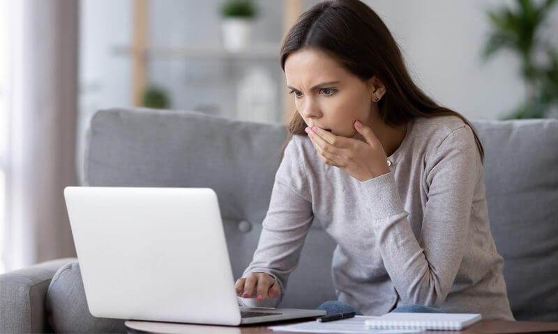 Woman on computer